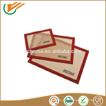 customer size and logo silicone rubber coated fiberglass fabric reuseable baking mat